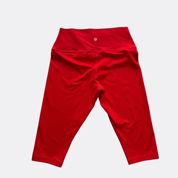 Athleta Transcend High Rise Rib Crop Leggings Red Size S – VitaFree Ribbed Textu - Picture 3 of 5